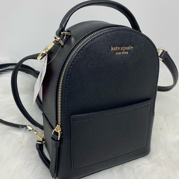 kate spade Handbags - MINI convertible backpack solid BLACK Kate spade